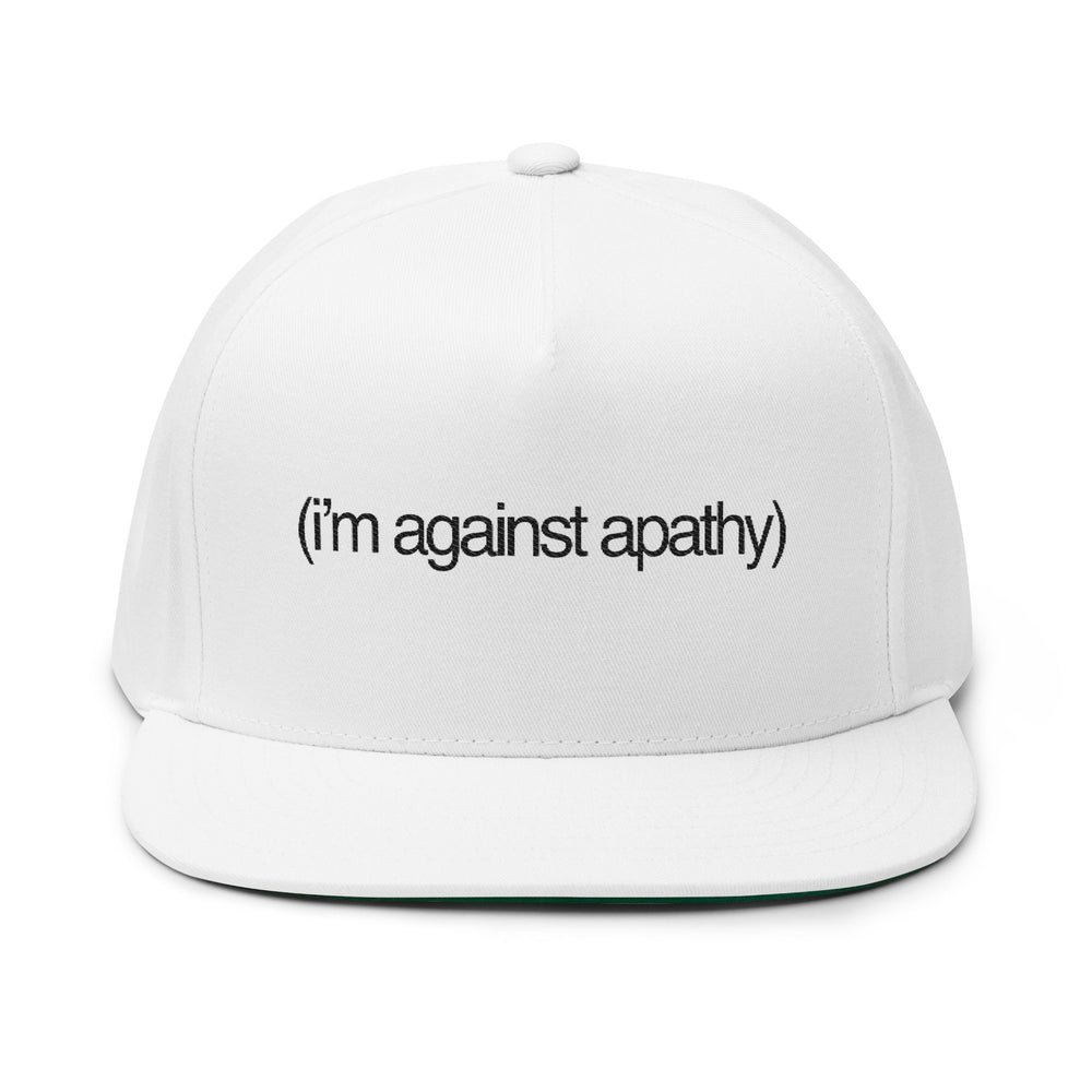 Against Apathy Embroidered Cap White/Black