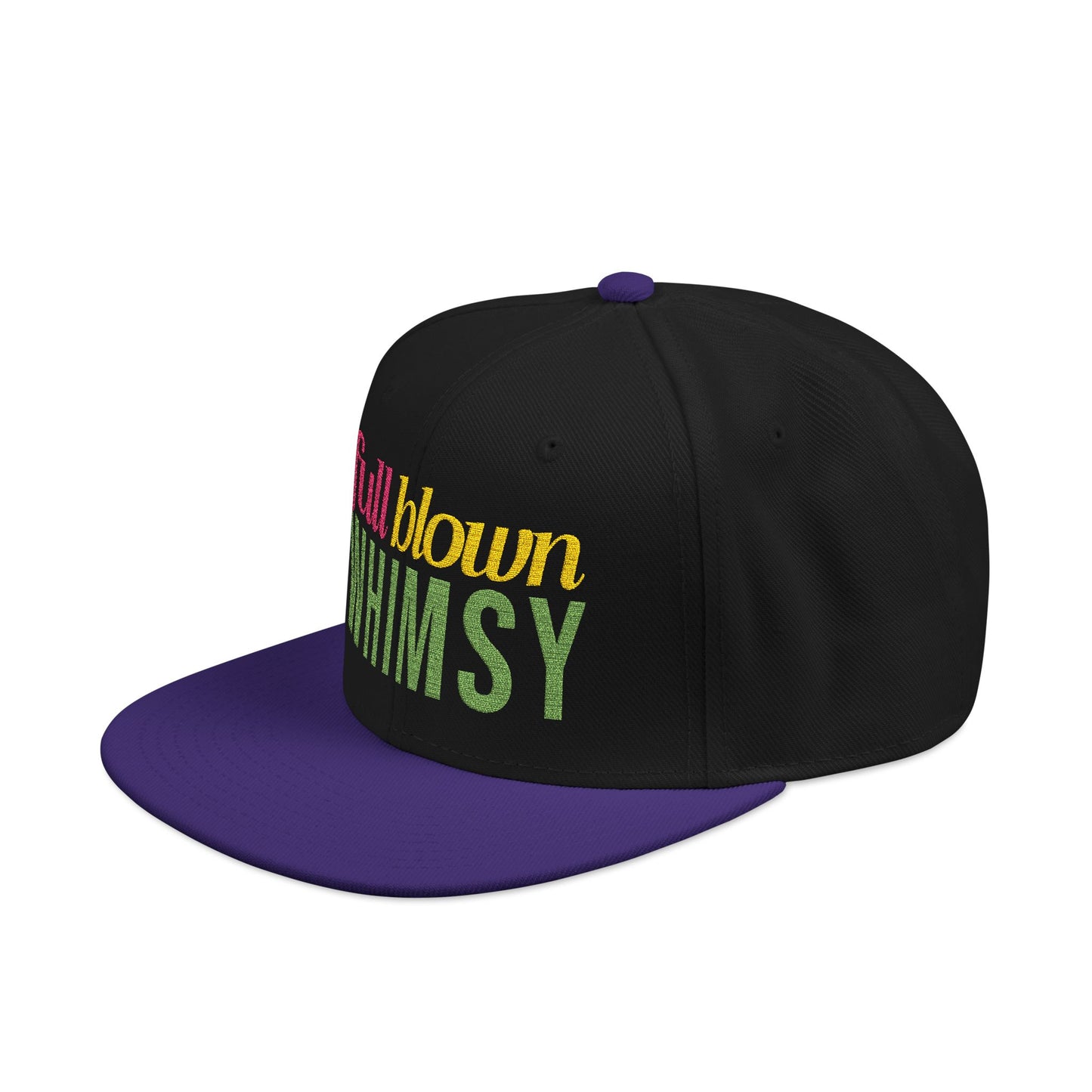 Embroidered Snapback Hat — 'Mind Blown, Sarcastic' Colorful Statement Cap