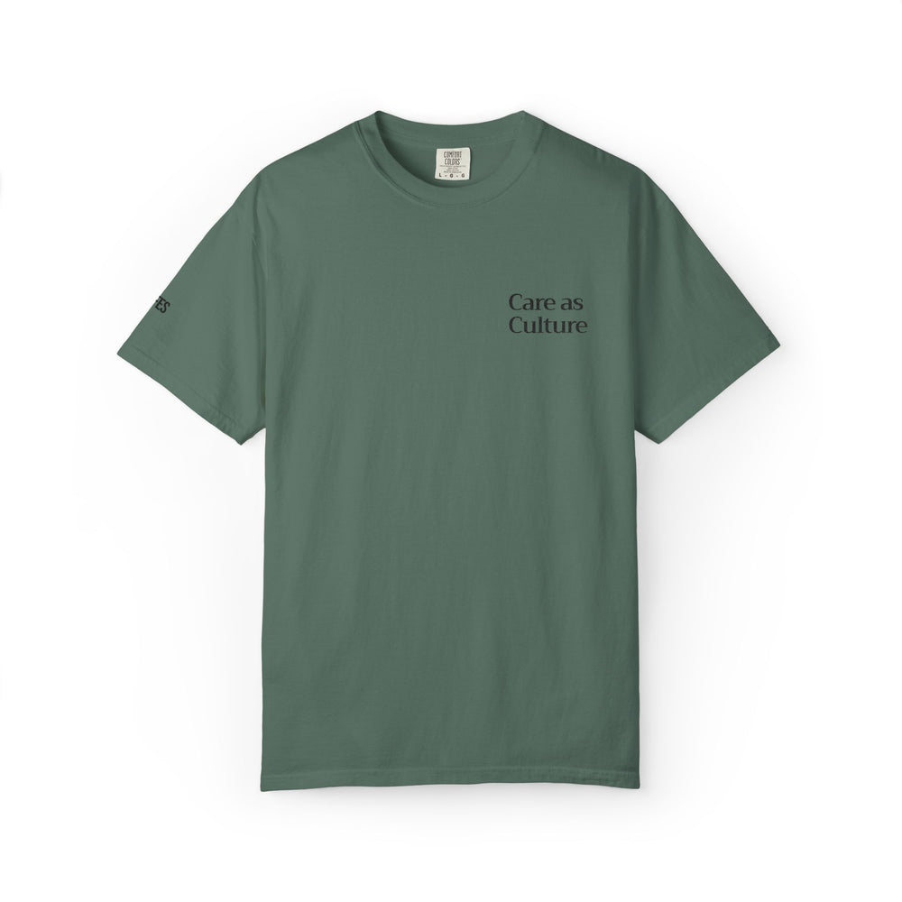 Care as Culture Embroidered Tee Blue Spruce