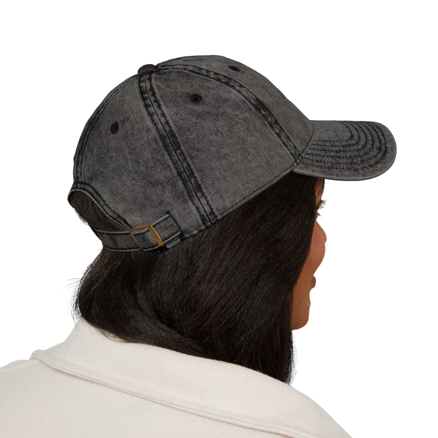 Care as Culture Embroidered Vintage Cap Black on Black