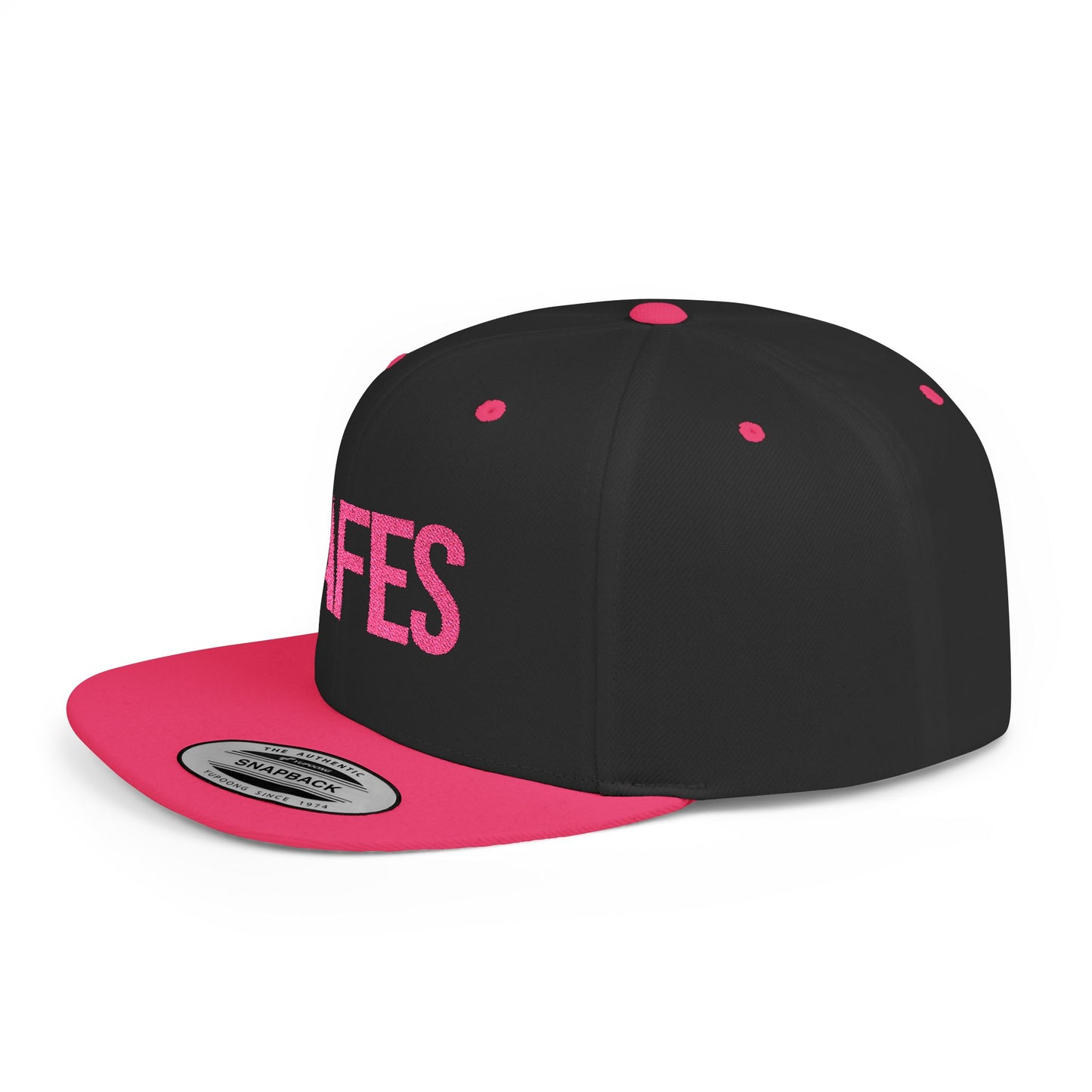 Cafes Cap Embroidered Black/Pink