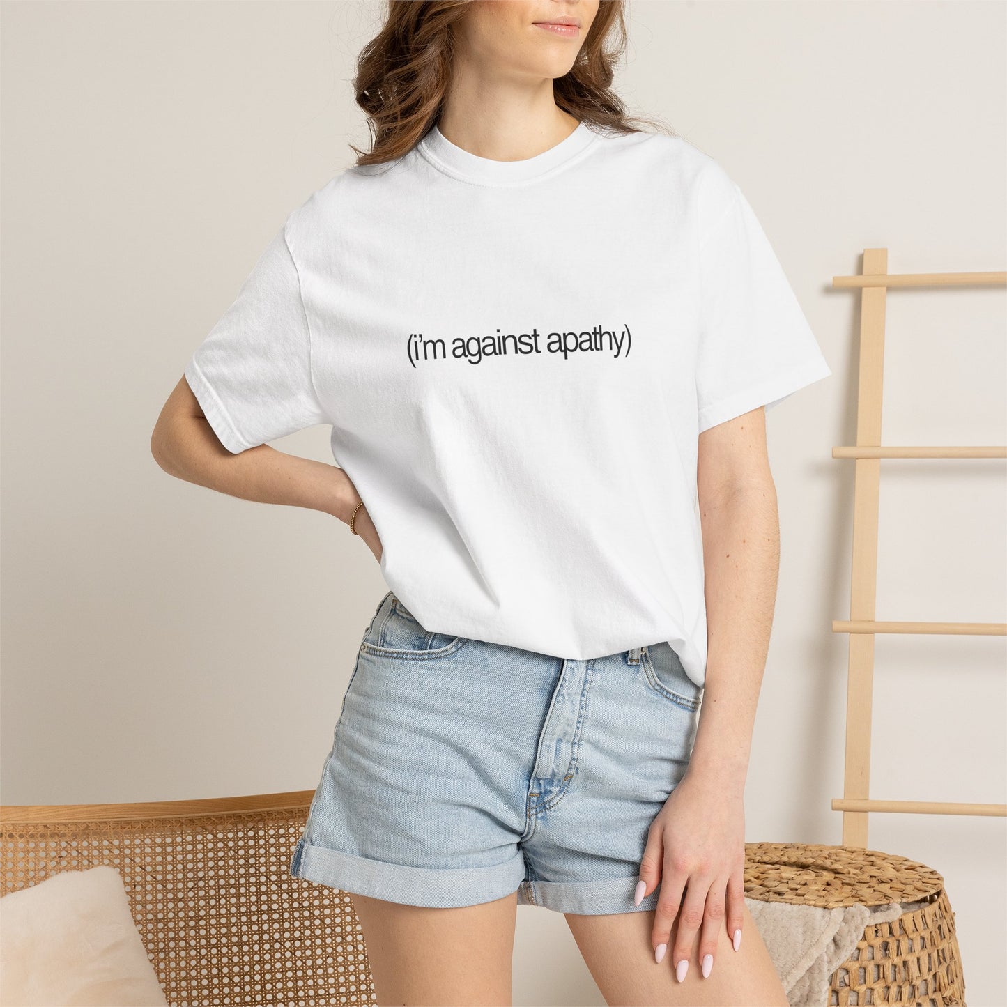 Against Apathy Tee in White
