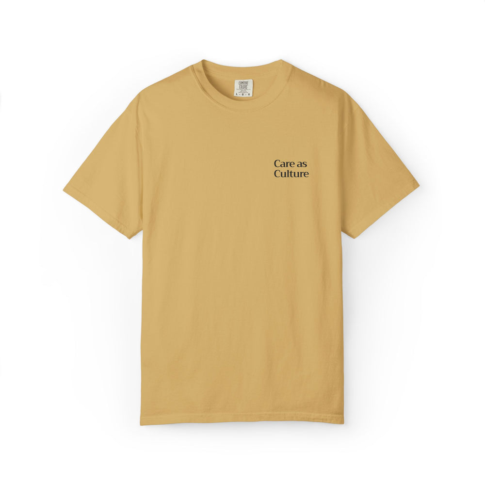 Care as Culture Embroidered Tee Mustard