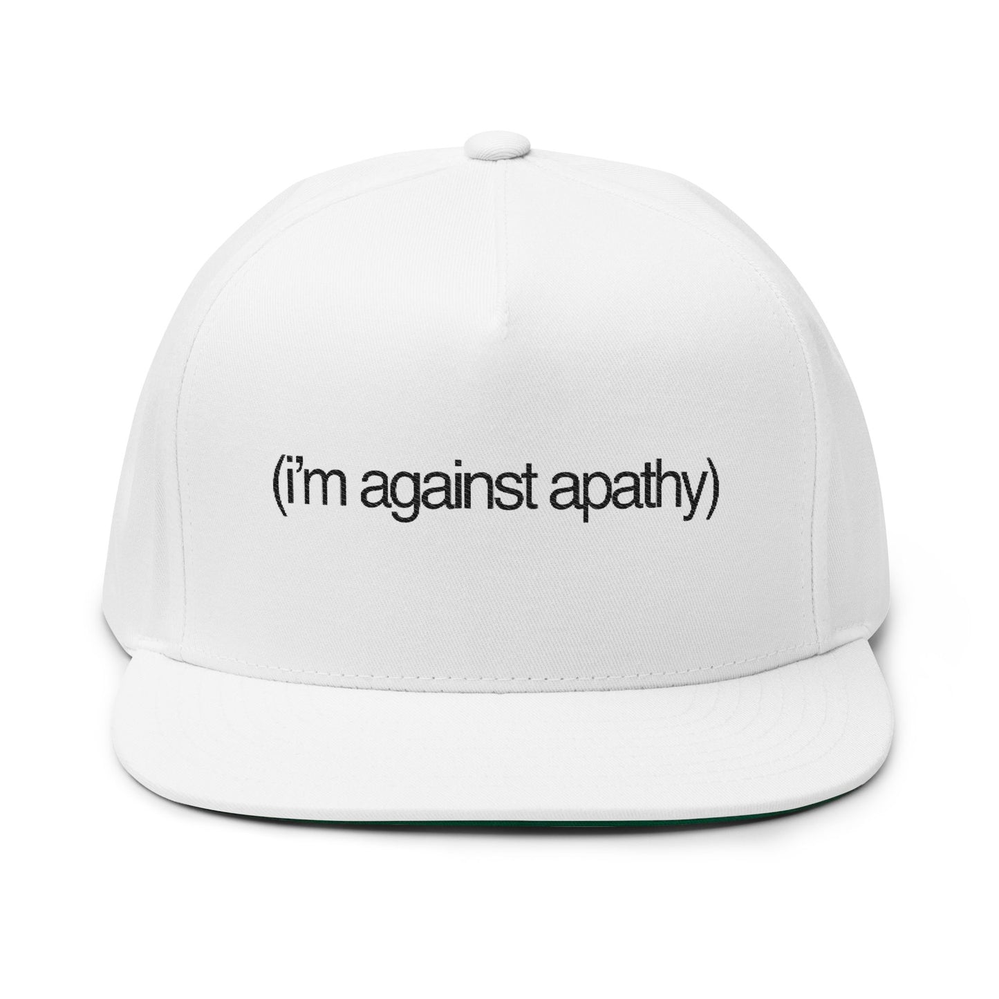 Against Apathy Embroidered Cap White/Black