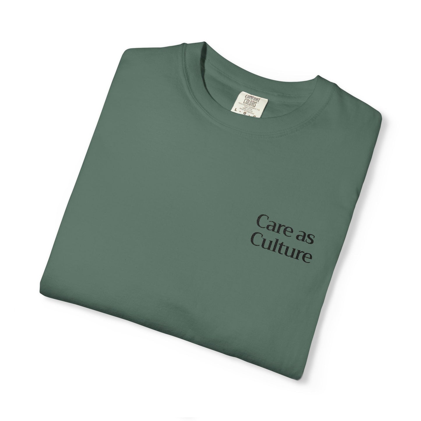 Care as Culture Embroidered Tee Blue Spruce