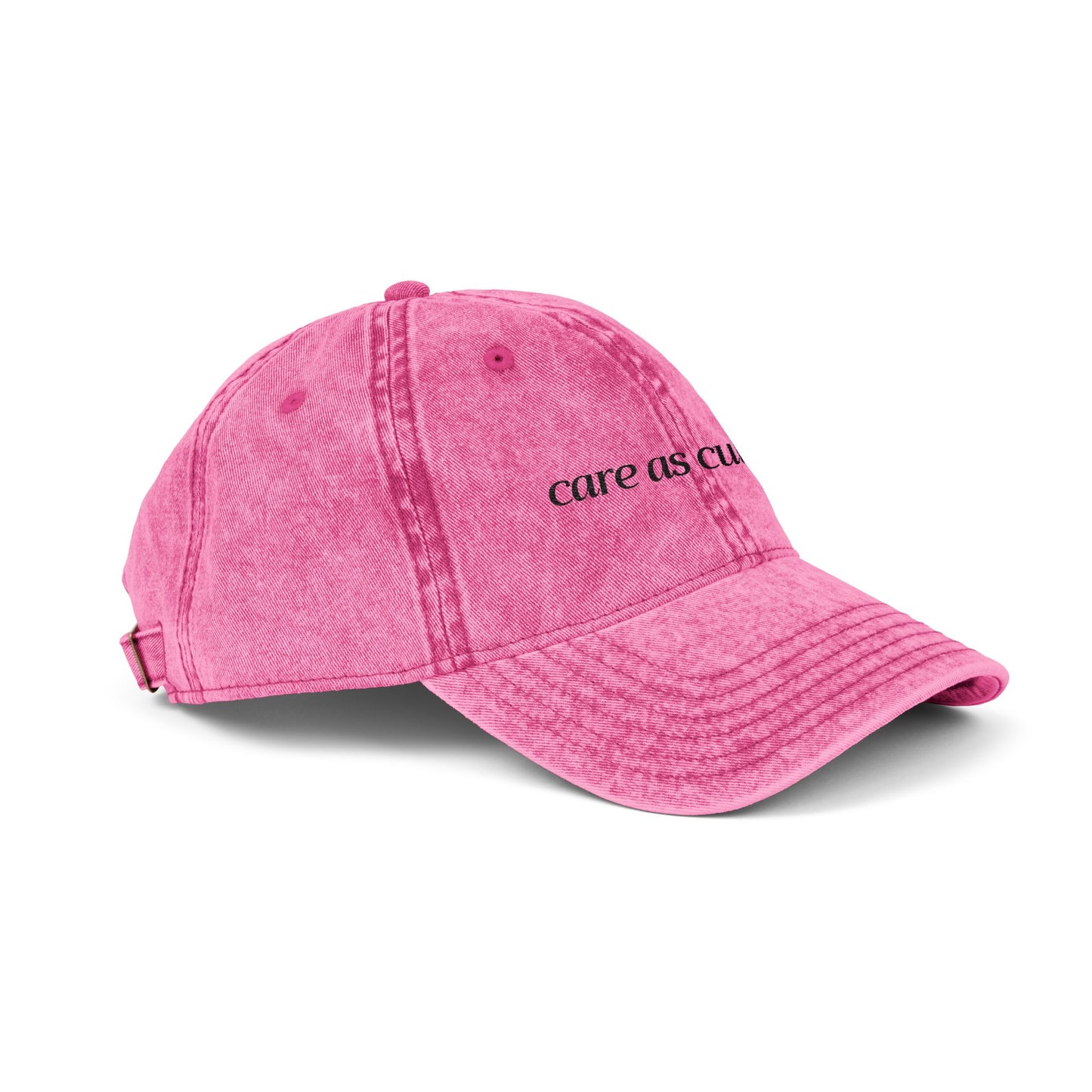 Care as Culture Embroidered Vintage Cap Pink
