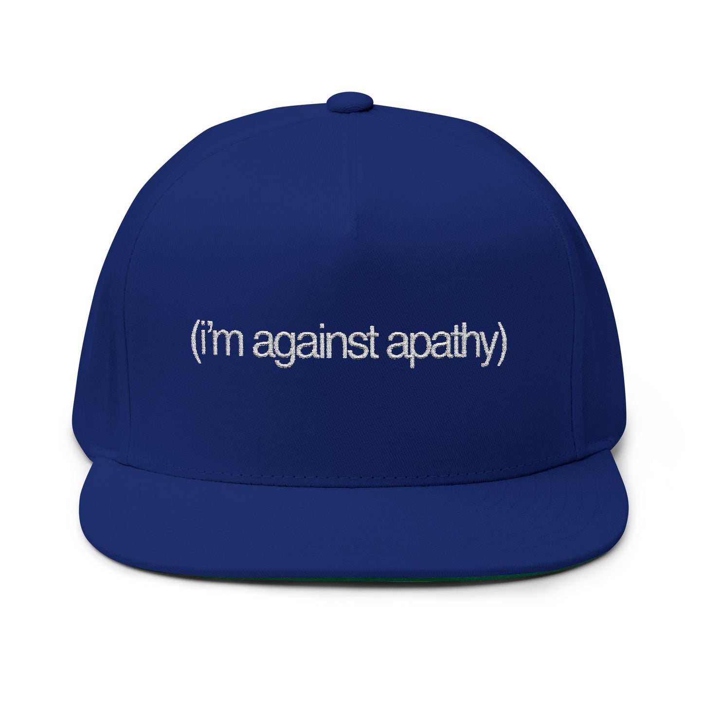 Against Apathy Embroidered Cap Blue/White