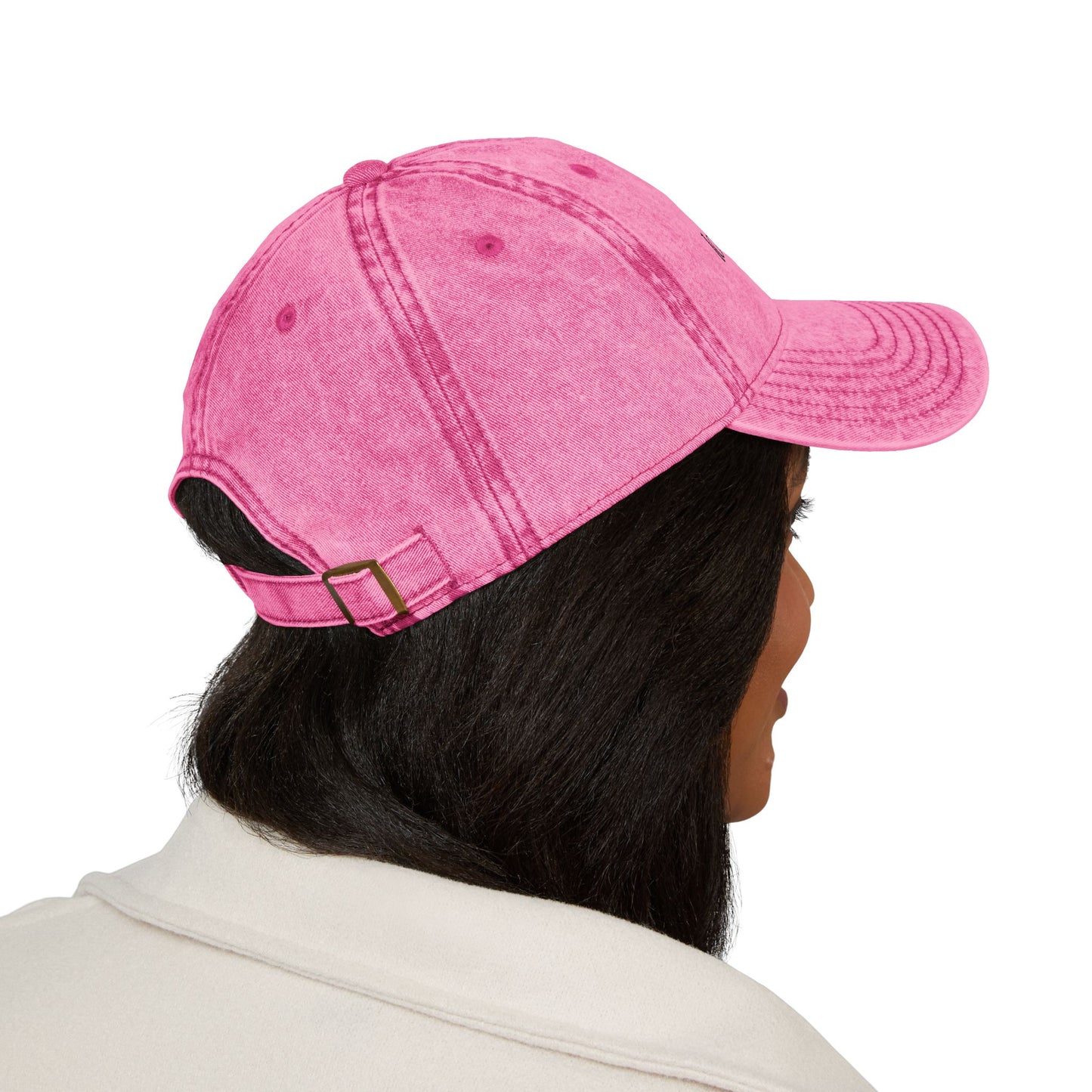 Cafe Lovers Embroidered Vintage Cap Pink/Black