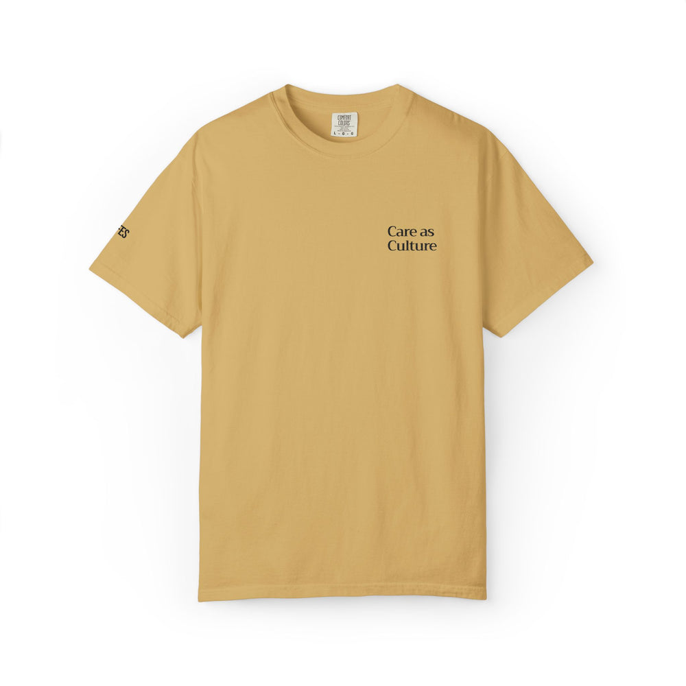 Care as Culture Embroidered Tee Mustard