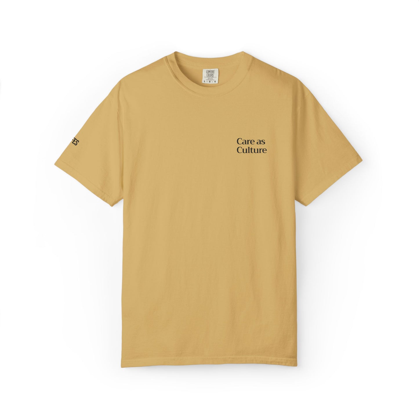 Care as Culture Embroidered Tee Mustard