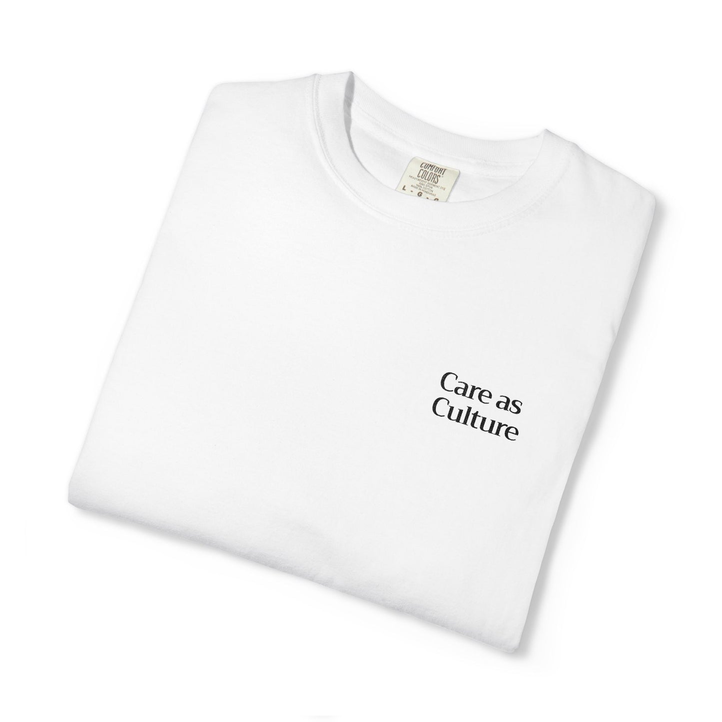 Care as Culture Embroidered Tee White