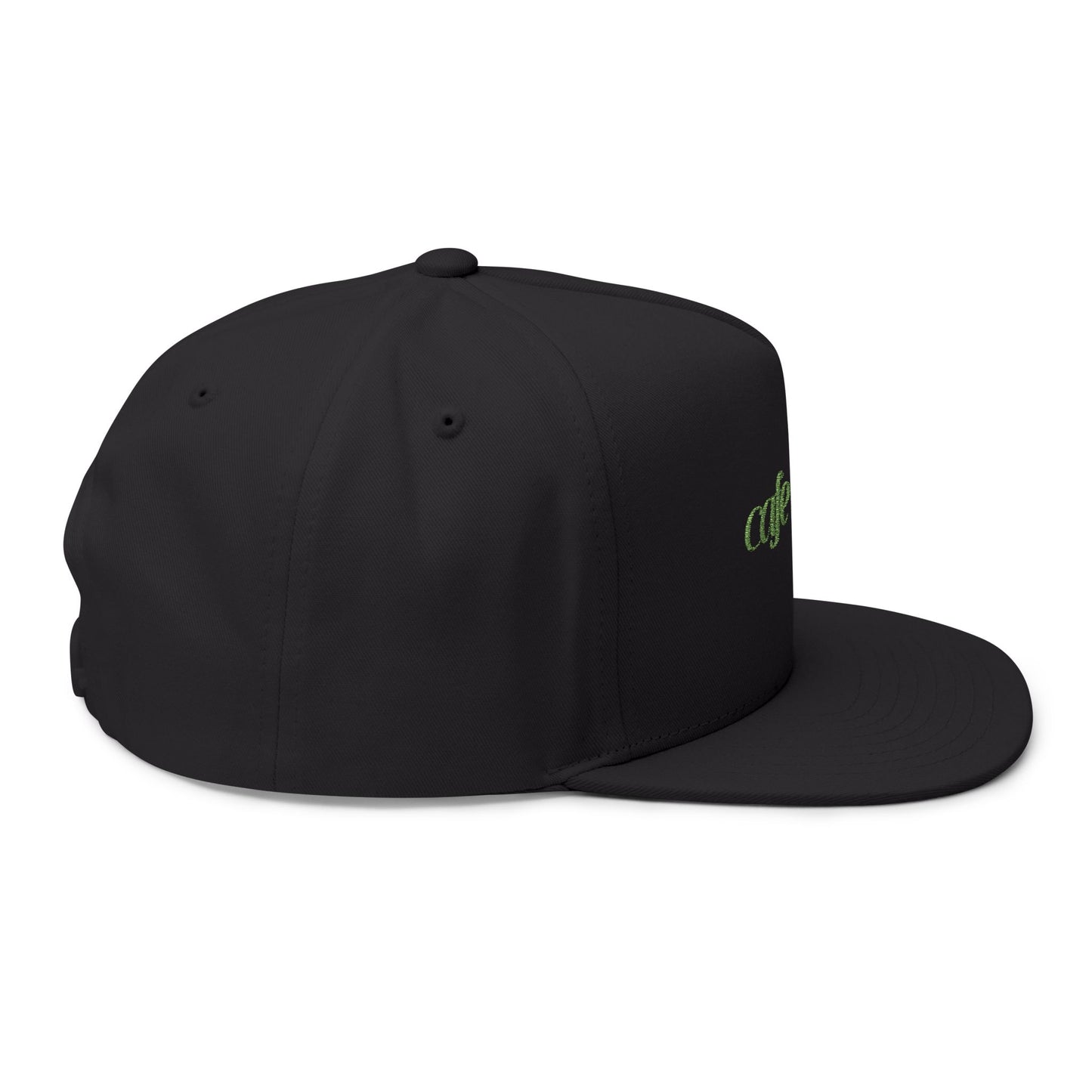 Cafe Lover Embroidered Flat Bill Cap Rhinestone Snapback in Mutual Aid