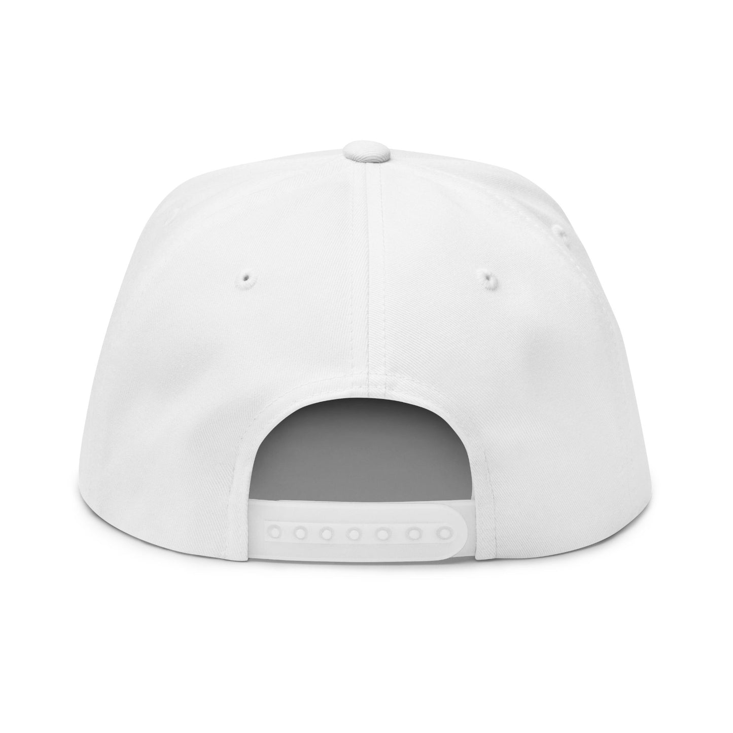 Cafe Lover Embroidered Flat Bill Cap Rhinestone Snapback in Silver Lining
